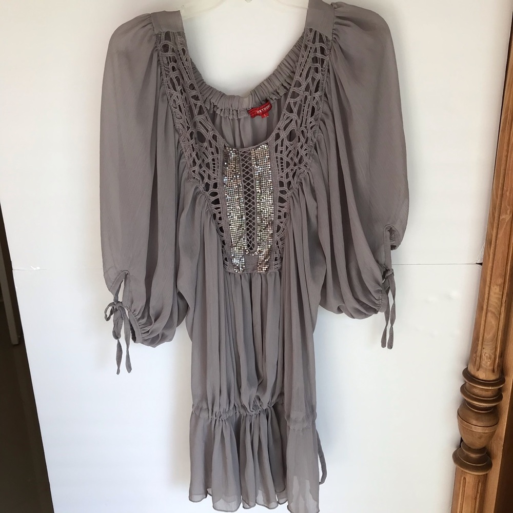 Women’s grey sheer top